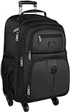 MATEIN Sac de Voyage à Roulettes, Grand Sac dos Roulette Sac à Dos Ordinateur Portable Femme, 17 Pouces Mallettes à Roulettes pour Ordinateur Portable Mallettes Pilote pour Homme Loisirs Affaire, Noir